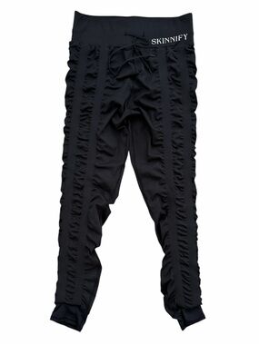 Skinnify Ruched Resistance Leggings Black XXL Exercise Stretch